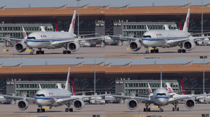 首都机场飞机空客airbus-a350