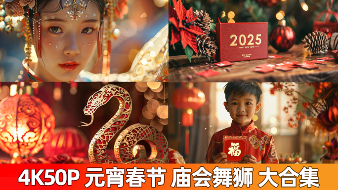 2025新春蛇年除夕春节元宵节大年合集