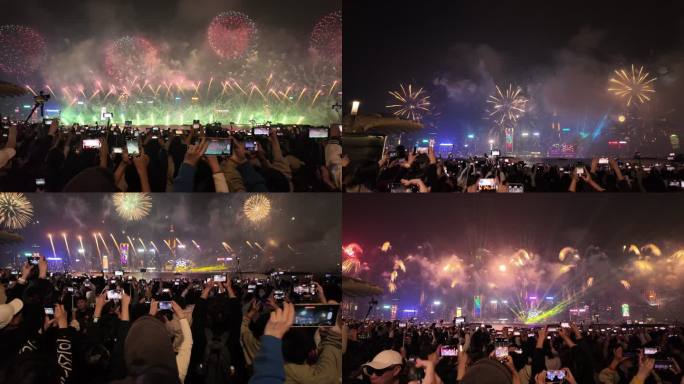 2025年香港跨年倒数烟花表演全程视频