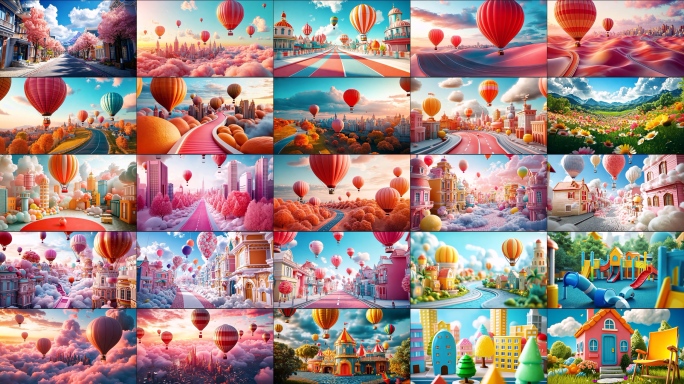 儿童乐园童话世界3D卡通游乐园气梦幻城堡