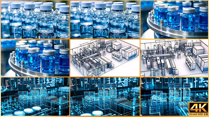 现代化制药车间生产 高科技药品生产制药设