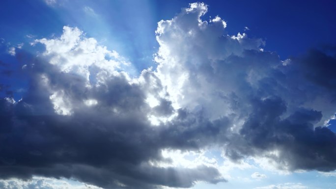 天空太阳云朵阳光延时合集云朵消散白云消逝