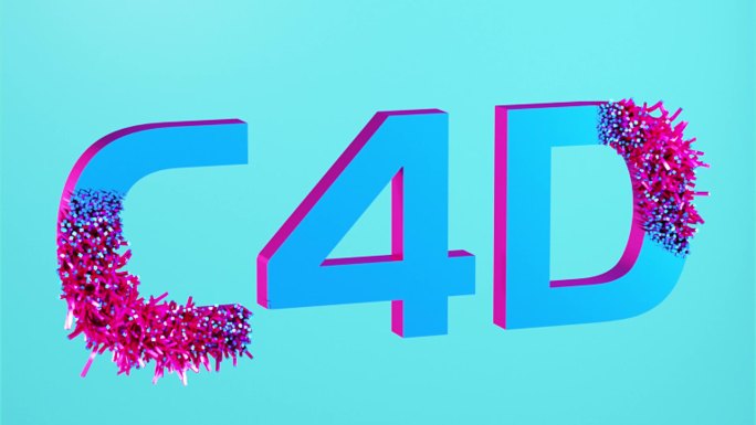 文字切割三维动画效果C4D工程