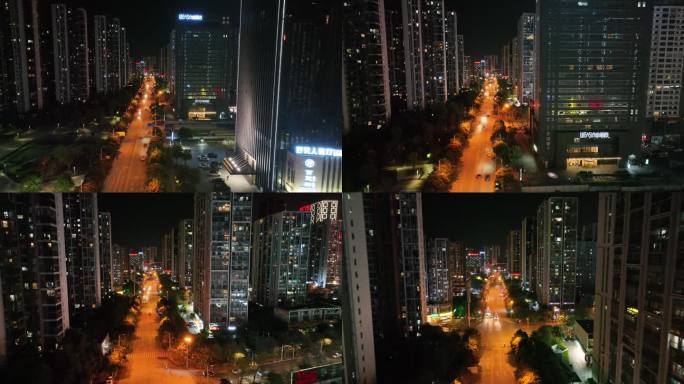 柳州城市夜景航拍