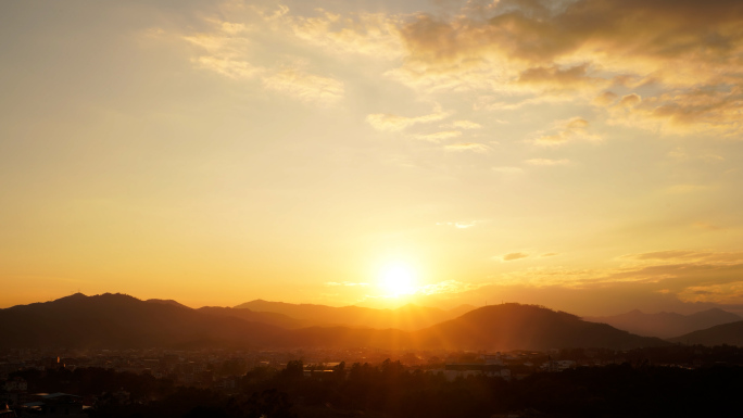 乡村日出农村日落延时合集山峰夕阳唯美黄昏