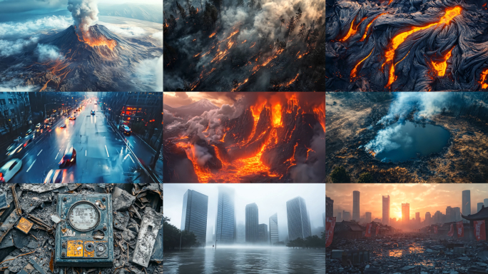 自然灾害山体滑坡地震海啸30