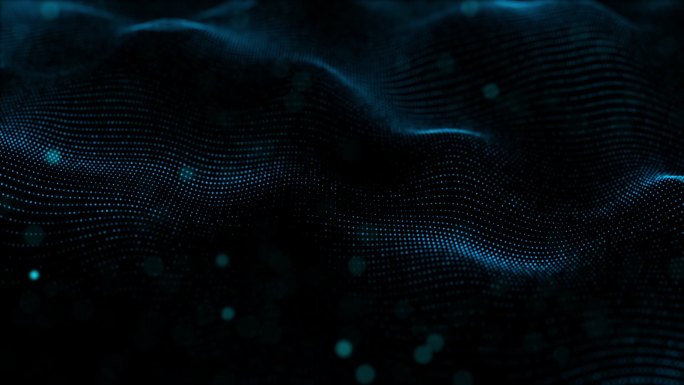 科技界面粒子波浪元素