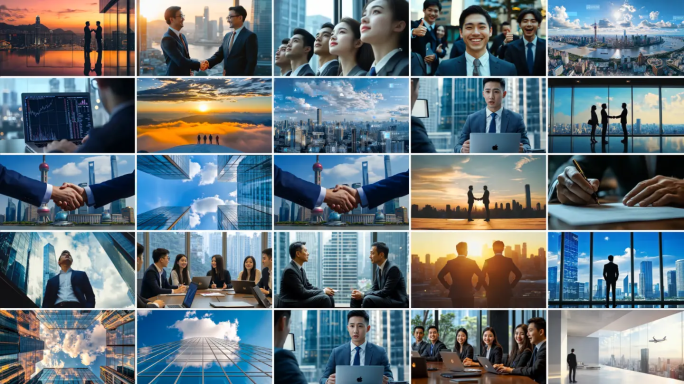 商务合作商务人士商务签约商务握手
