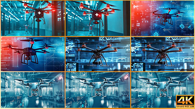 高科技环境无人机 室内飞行作业场景飞行控