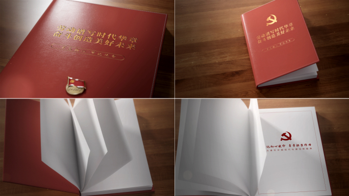 党政党建片头翻书翻书开场动画AE包装片头