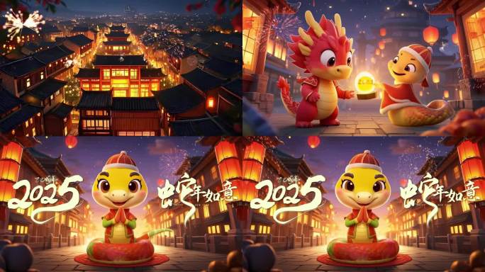 2025蛇年新年贺岁拜年视频