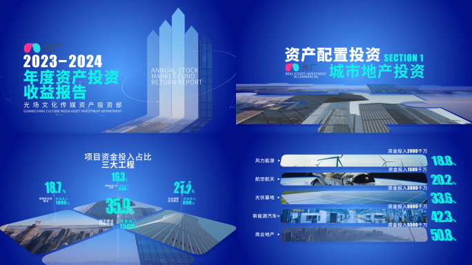 科技企业年终数据总结报告快闪