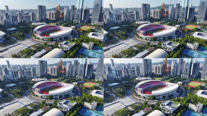 广州天河体育中心航拍