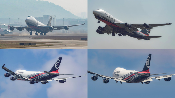 顺丰航空波音B747货机震撼起飞过程