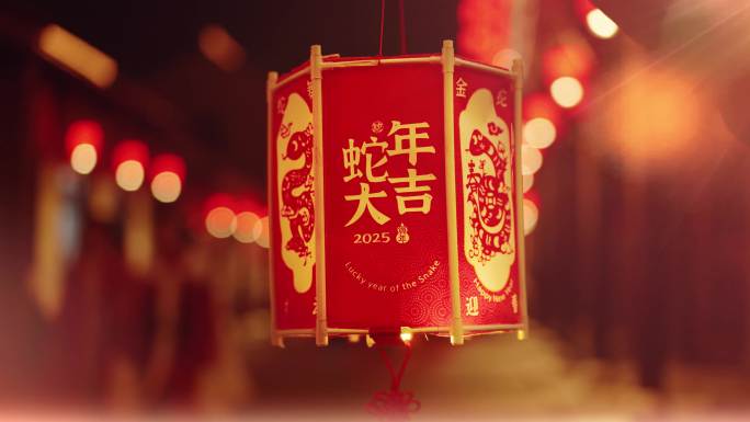 春节过年年味拜年过年新年氛围年夜饭蛇年