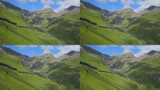 Alpine road in summer, Kaiser-Franz-Josefs-Höhe, H