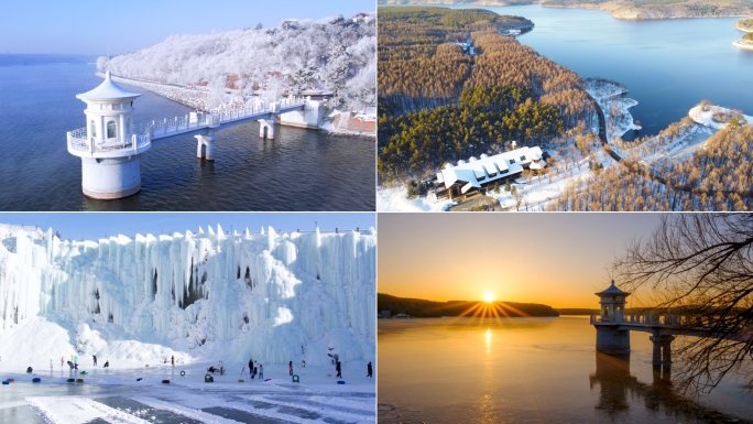 长春旅游宣传片雪景冬季冬天地标航拍吉林