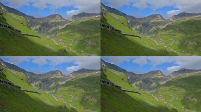 Alpine road in summer, Kaiser-Franz-Josefs-Höhe, H