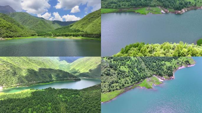 大山深处的水源保护地 甘肃临夏水库风景