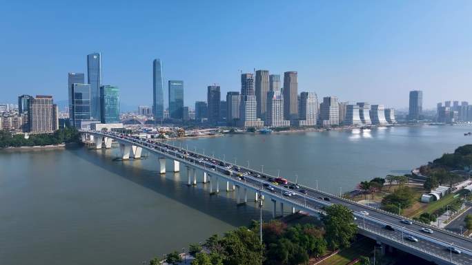 琶洲看向广州国际金融城琶洲大桥