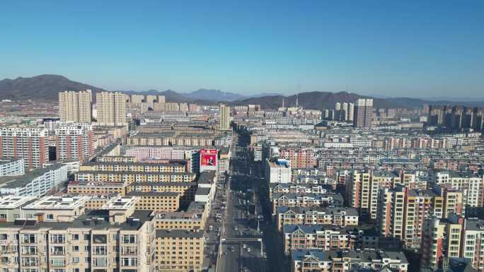 辽宁丹东凤城市航拍