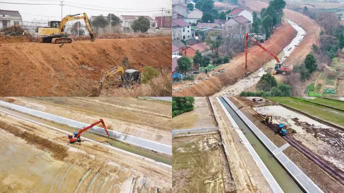 灌溉渠道治理河道清淤