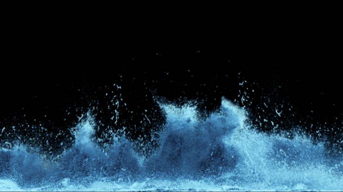 8K震撼浪花冲屏