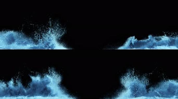 8K震撼浪花冲屏