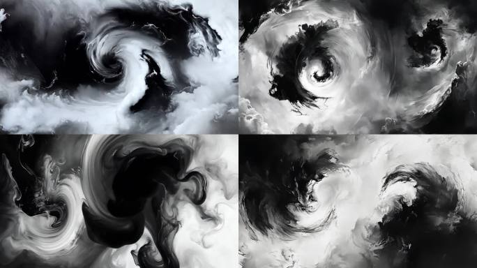 水墨背景 古风背景 太极阴阳