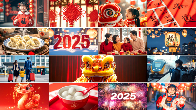 2025蛇年过年春节新年新春合集年味