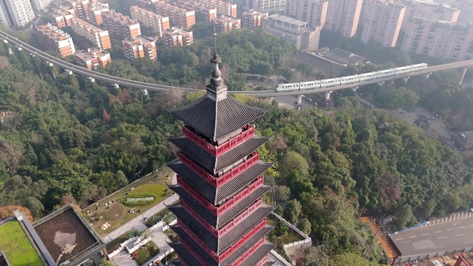 航拍大渡口中华美德公园