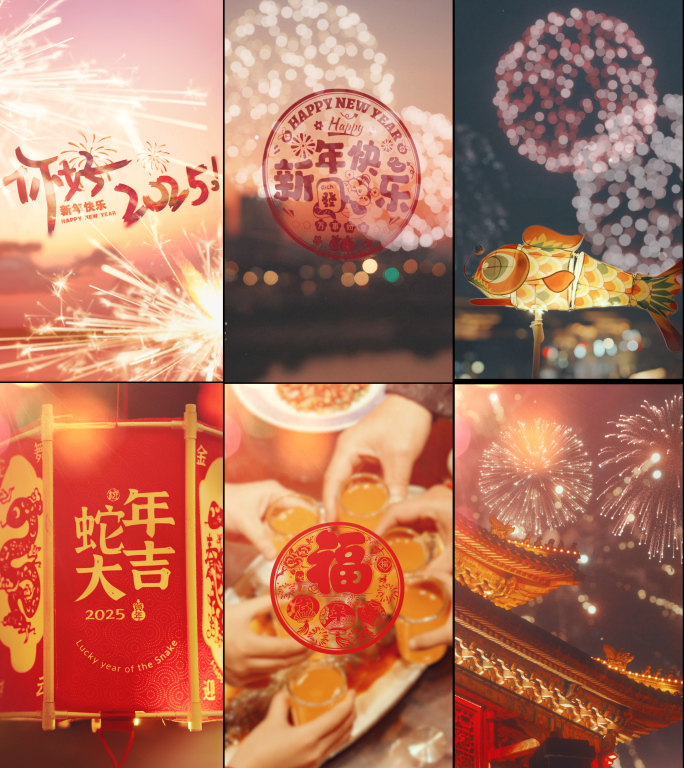 春节竖版元旦竖版过年年味新年竖版蛇年除夕