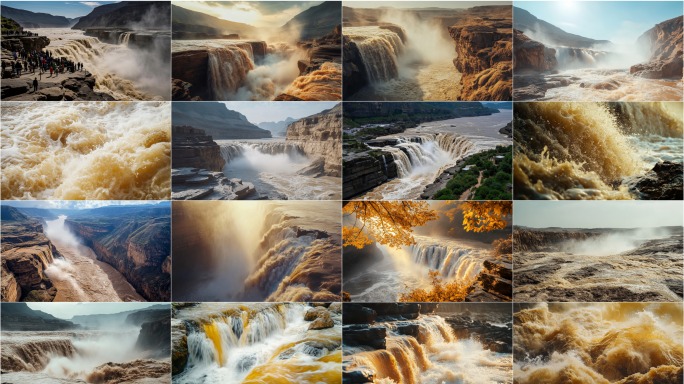 黄河壶口瀑布江河山河河流奔腾黄河