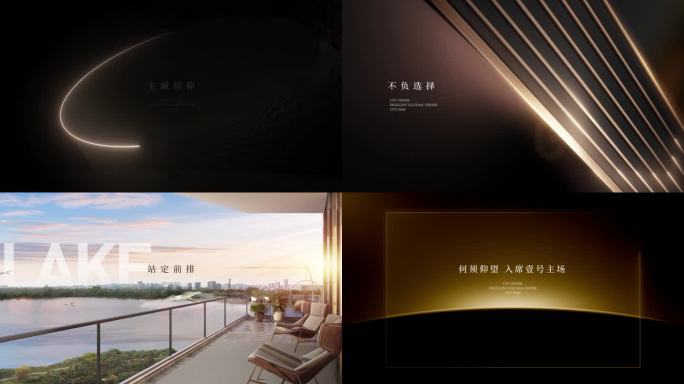 黑金地产金色地产视频房地产视频悬念视频