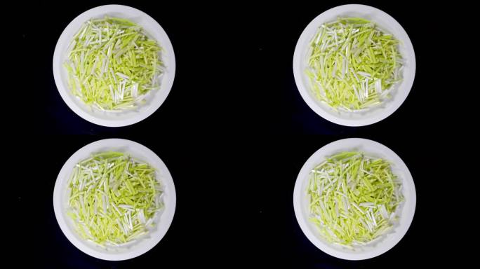 一盘新鲜韭黄 蔬菜美食韭黄蒜黄