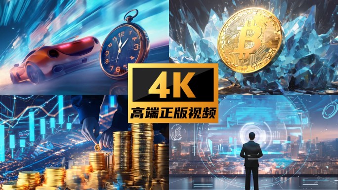 金融理财比特币多种创意视频