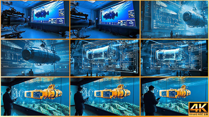 深海科研水下探索 科技基地潜水器海洋数据