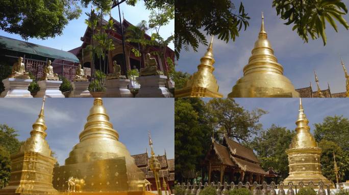 泰国清迈古城帕辛寺古庙