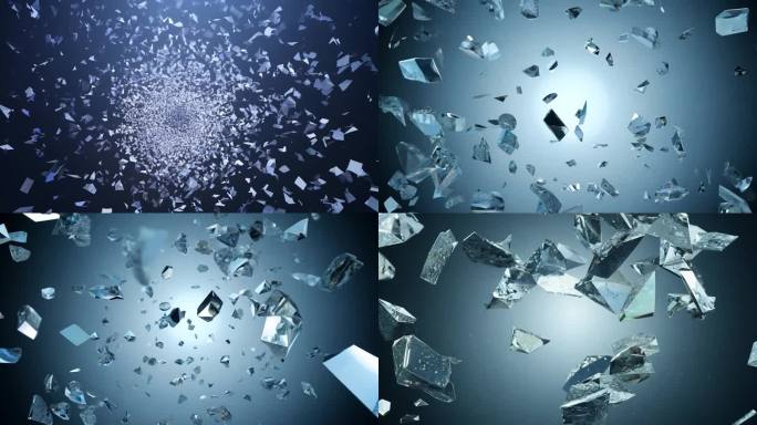 四散的碎片带出立体的视觉效果