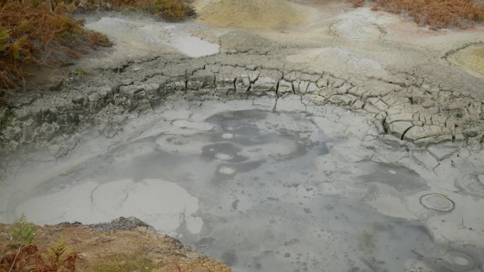 色彩斑斓的地热沼泽与泥潭