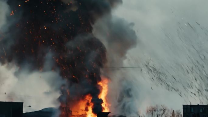 城市居民楼厂房火灾