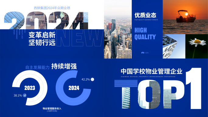 年终汇报总结 简明排版快闪