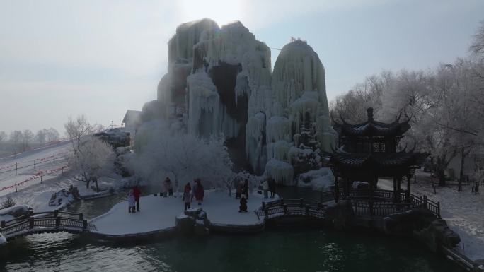 吉林市雾凇岛松花江冬季风光雪乡冰雪旅游