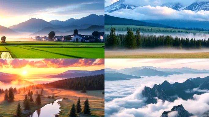 【宽屏】大气唯美中国壮丽山河风景素材