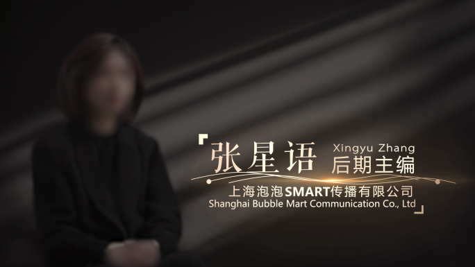 高端金色人名条字幕特效
