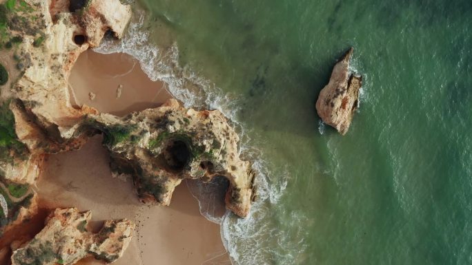 普拉亚dos Tres Irmaos, Alvor, Portimao, Algarve，葡萄牙