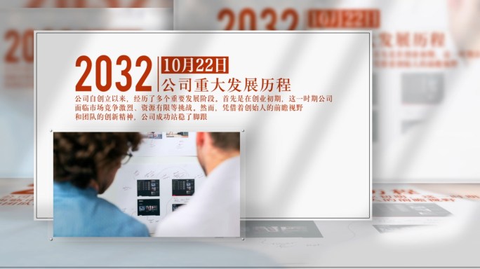 ED党企发展历程图文展示模板