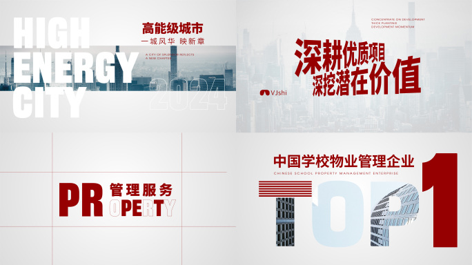 年终汇报总结 白红简明排版快闪
