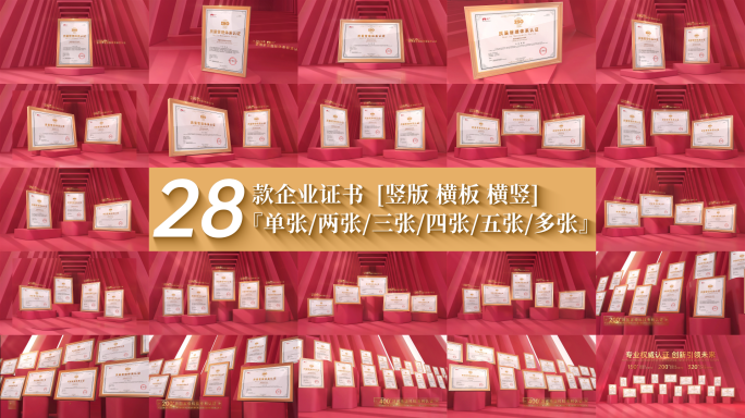 红色高端企业证书荣誉资质奖牌