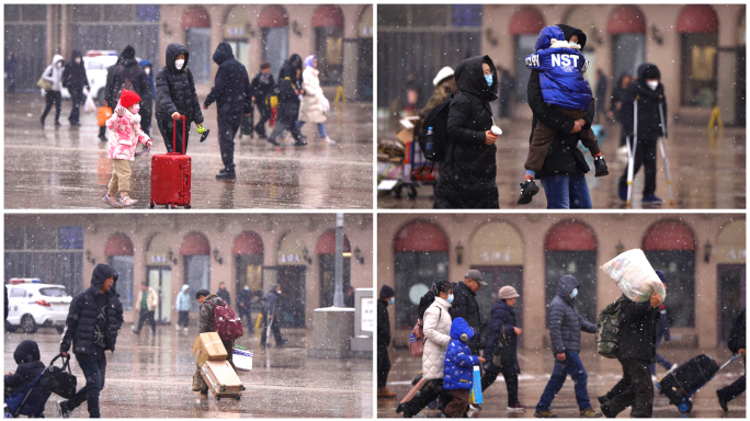 大雪中的春运 回家过年
